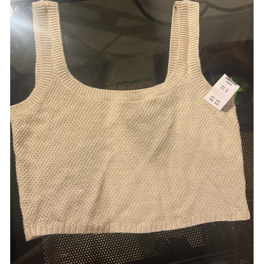 crochet knit tank top